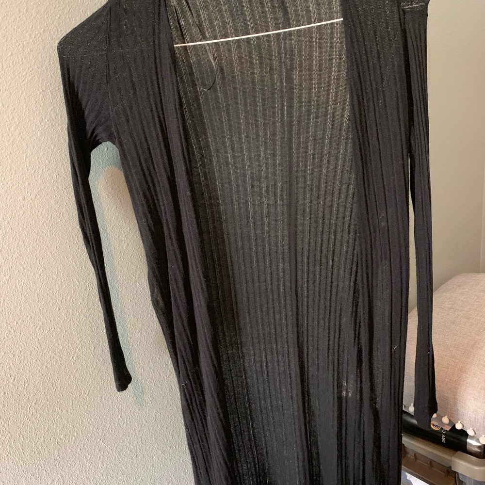 black cardigan!!